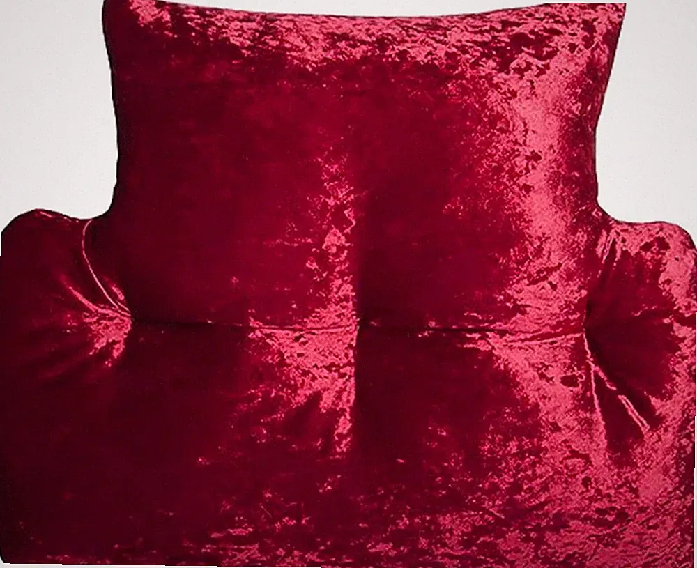 Lendenkissen Rückenstütze Crushed Velvet Hohlfaser gefüllt Sesselkissen