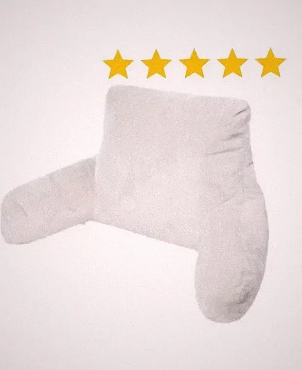 Lesekissen mit Armen weiches Fleece Rückenstütze Orthopädisches Kissen für Bett