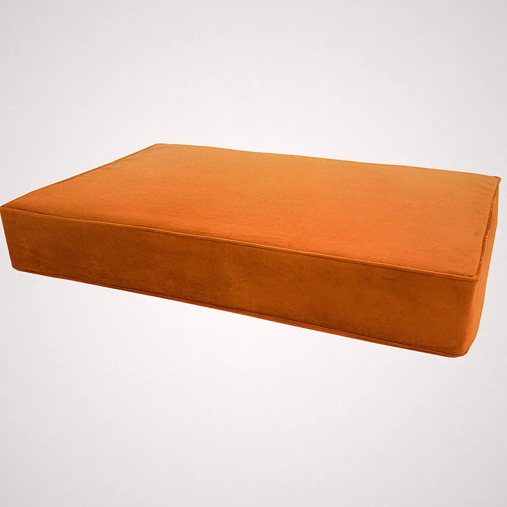 Madison Orthopädisches Kissen Velvet orange für Hunde mit Gelenkprobleme