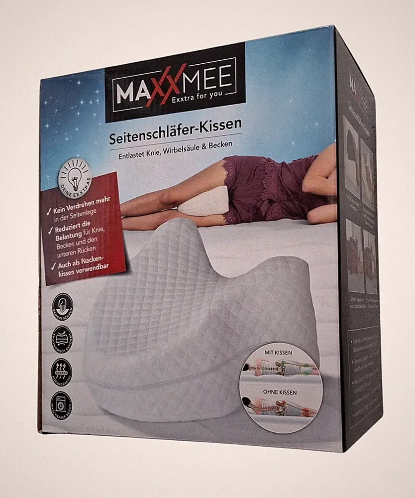 MAXXMEE Kniekissen / Seitenschläfer-Kissen / Nackenkissen