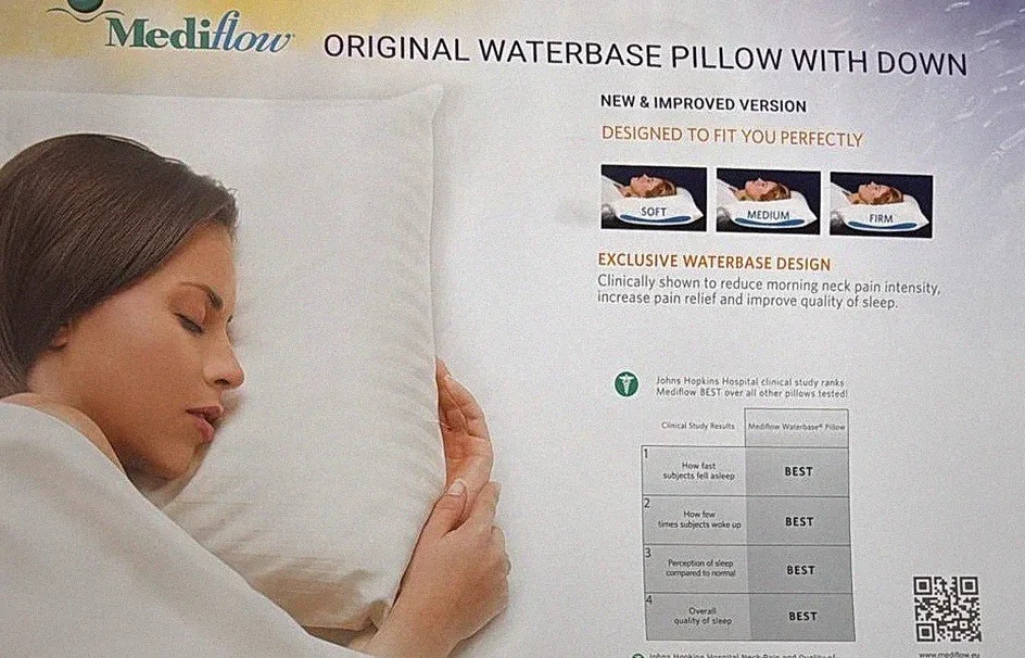 Mediflow Orginal Wasserkissen mit Daunen Modell 5016