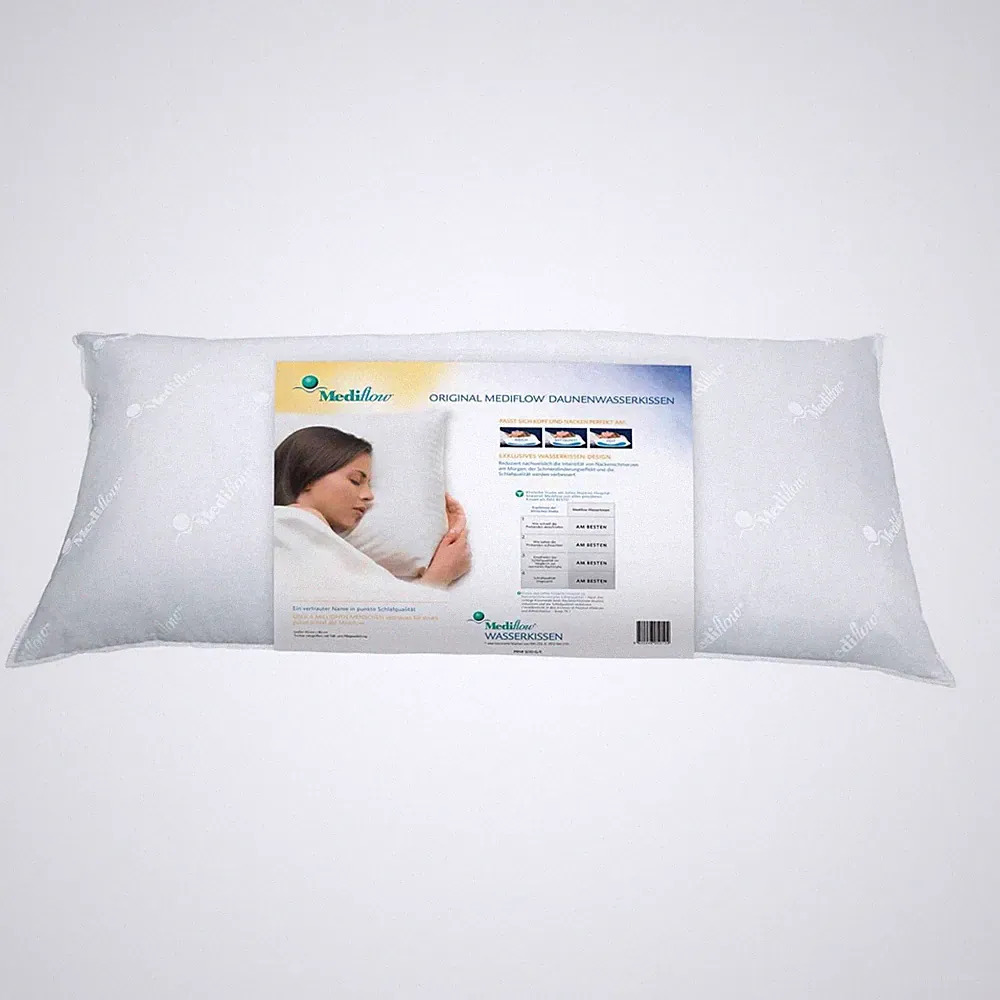 Mediflow Wasserkissen Daune 40x80 cm Nackenstützkissen Orthopädisch Kissen NEU