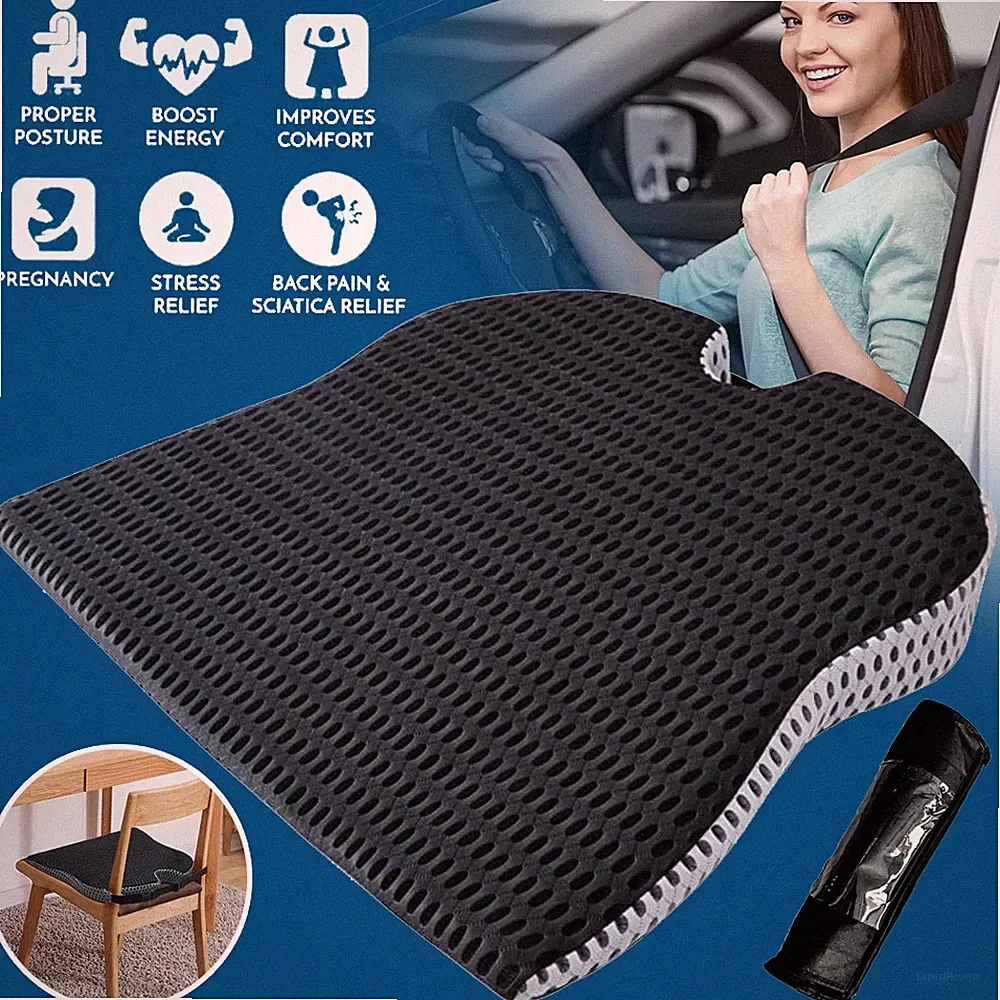 Memory Foam Auto Sitzkissen Orthopädisch Sitzkeilkissen für Bürostuhl Rollstuhl