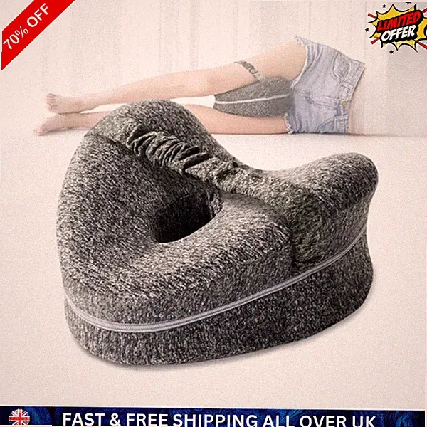 Memory Foam Beinkissen mit Hohlherz Design - Seitenschläfer Ischias orthopädiert