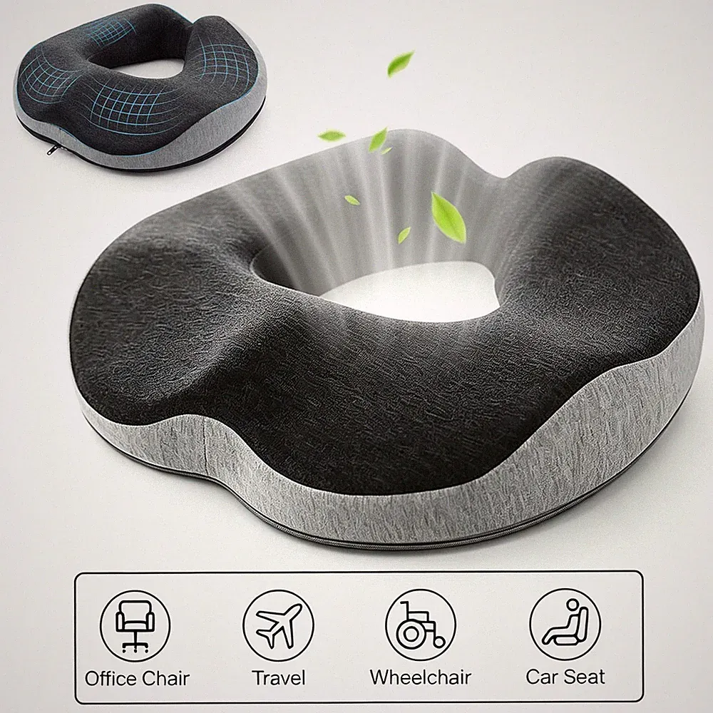 Memory Foam Donut Sitzkissen Hämorrhoiden Sitzkissen Orthopädisches Sitzring
