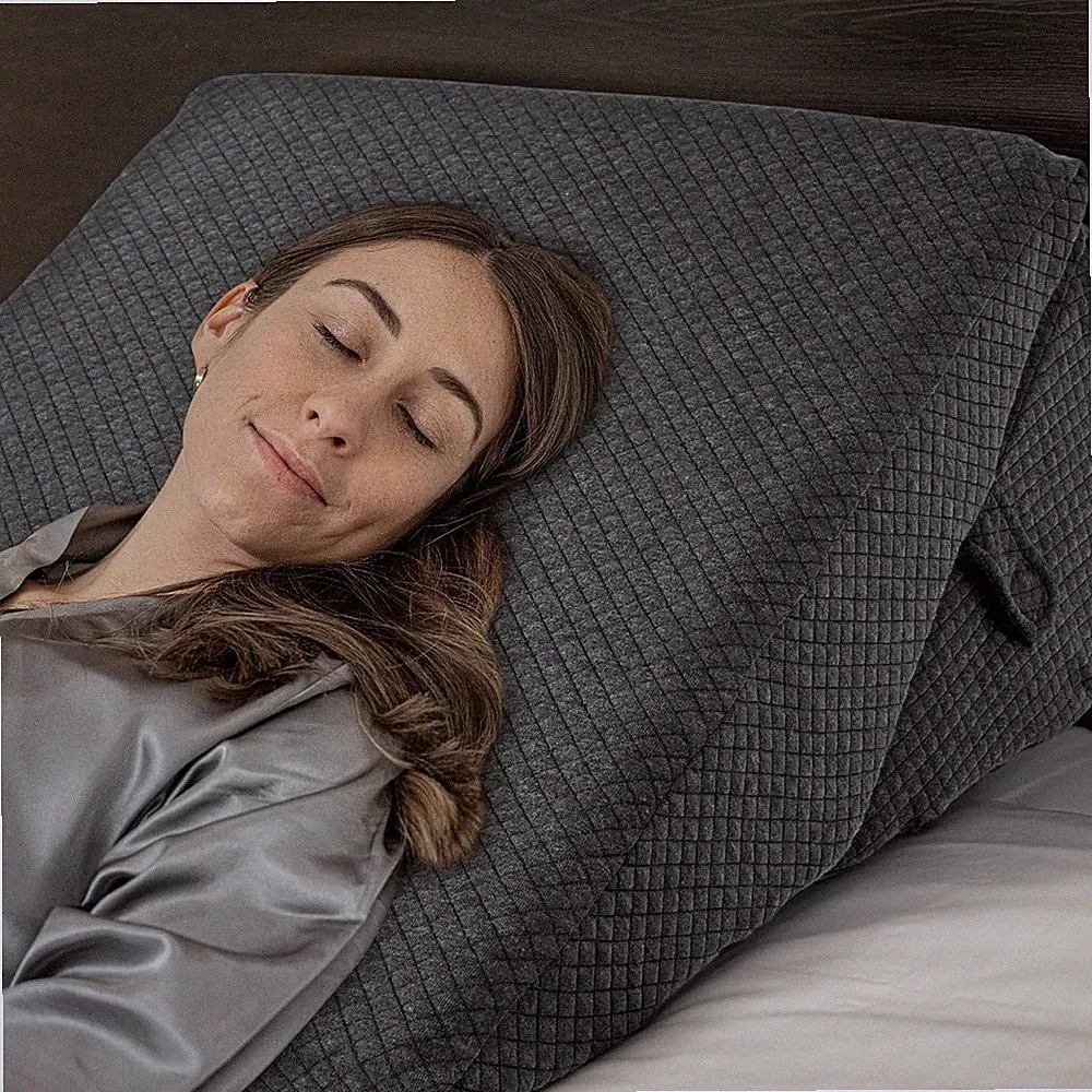 Memory Foam Keilkissen mit Bambusbezug Orthopädische Rücken Kniestütze für
