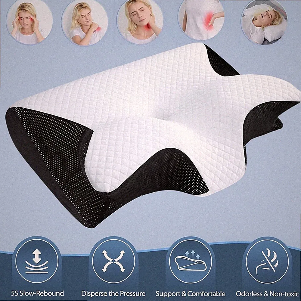 Memory Foam Kissen Ergonomisches Nackenkissen Kopfkissen Seitenschläferkissen
