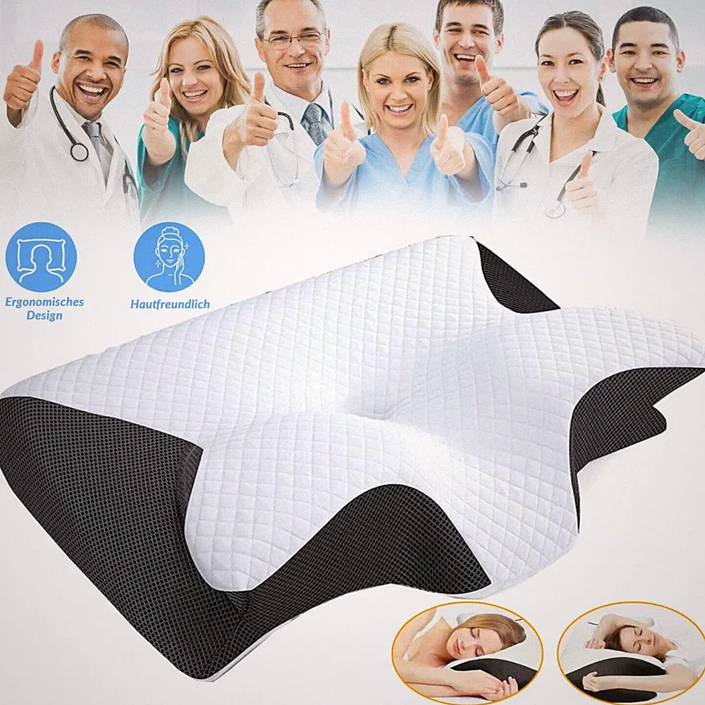 Memory Foam Kissen für Hals Nacken Schulter Orthopädische Schmerzlinderung DE