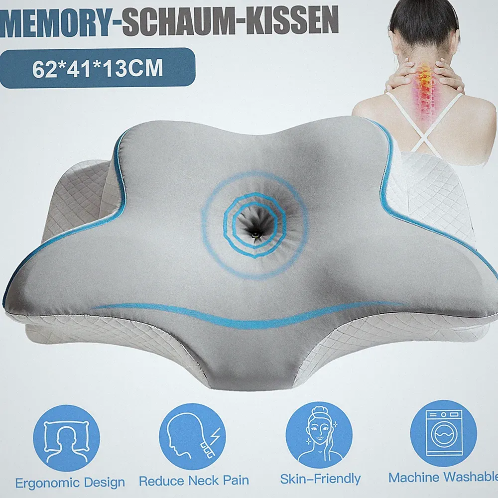 Memory Foam Kissen Kissen Stützkissen Ergonomisch Orthopädisch Nackenstützend