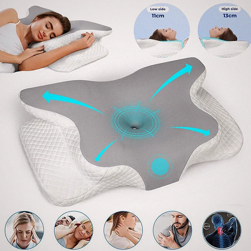 Memory Foam Kissen Nackenkissen Kopfkissen Ergonomisch Seiten Nackenstützkissen