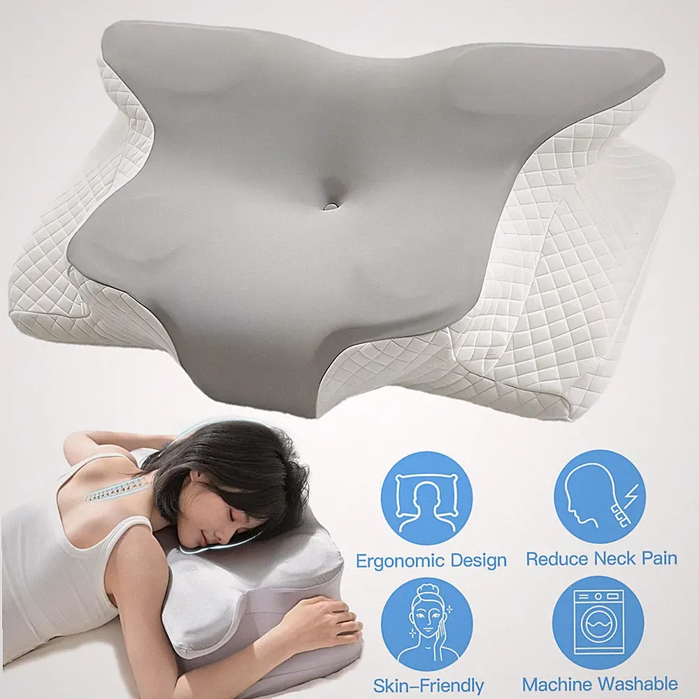 Memory Foam Kissen nackenkissen Waschbar für Seiten-, Rücken- und Bauchschläfer