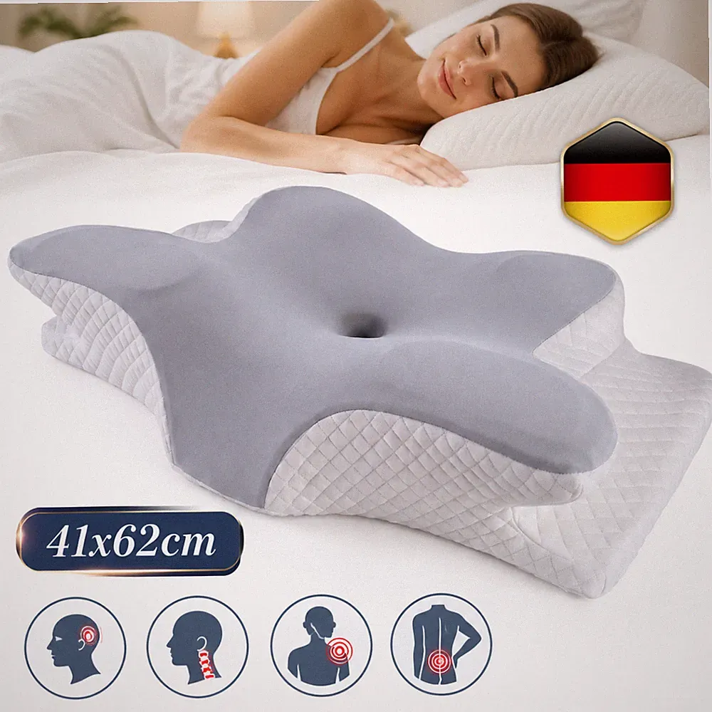 Memory Foam Kissen Nackenstützkissen Kopfkissen Seitenschläferkissen 62*41cm