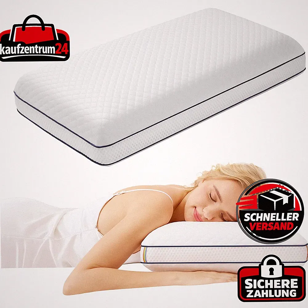 Memory Foam Kissen Orthopädisch 70x40x13cm Schlafkissen für Rücken Nacken
