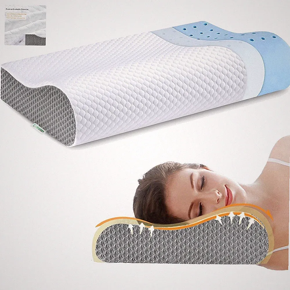 Memory Foam Kissen orthopädisch Nacken Schultern nacht komfort Bezug