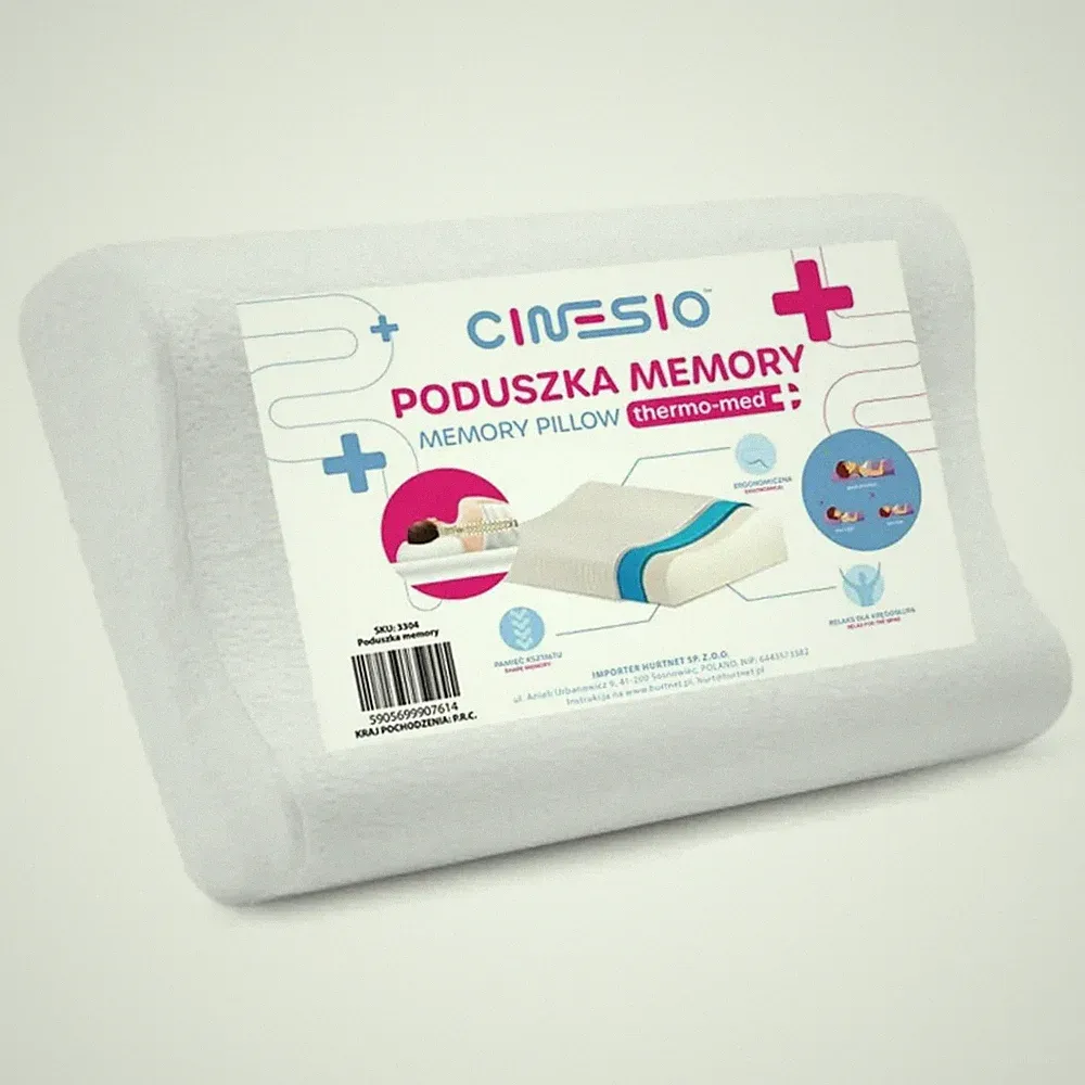 Memory-Foam Kissen orthopädisch Nackenstütze Kopfkissen gegen Schmerzen 50x30cm