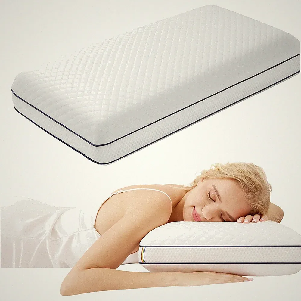 Memory Foam Kissen Orthopädisches Kopfkissen 60x40x10cm Gel-Schaum