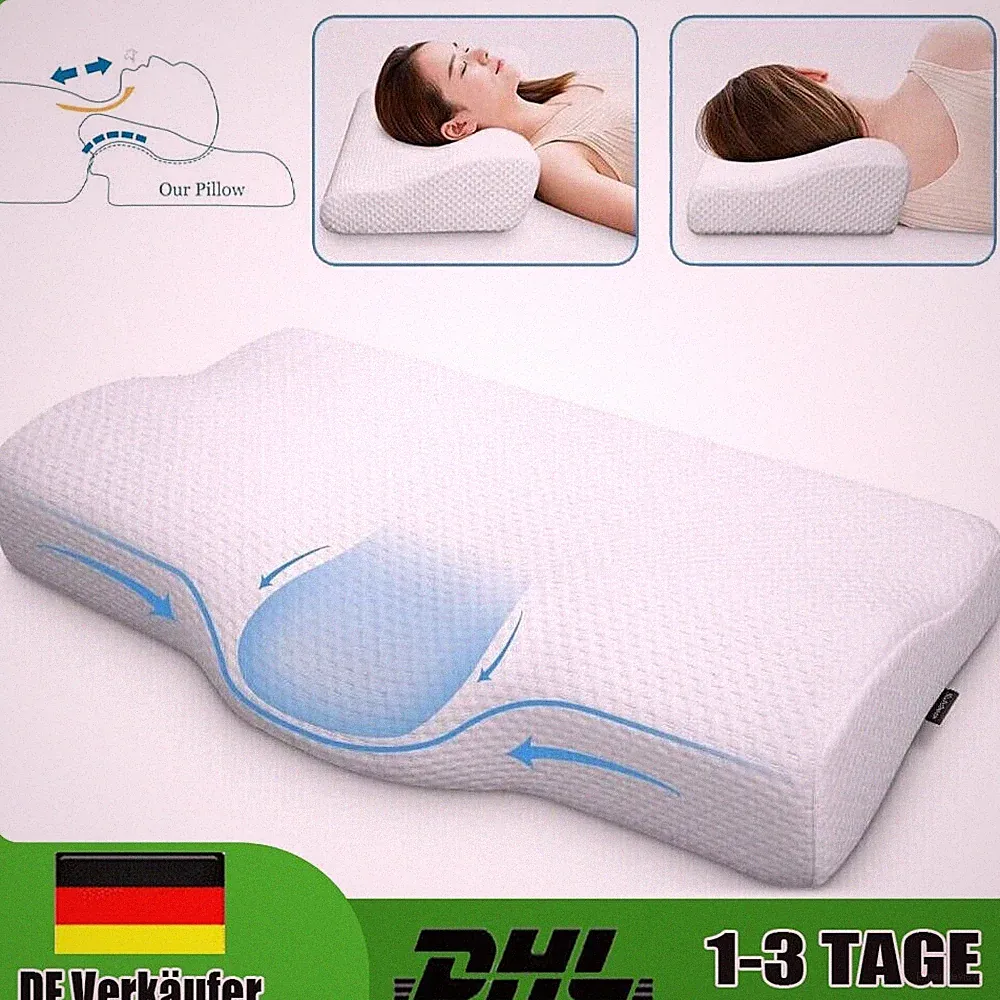 Memory Foam Kissen Orthopädisches Nackenstützkissen Cervical Neck Schulter NEU