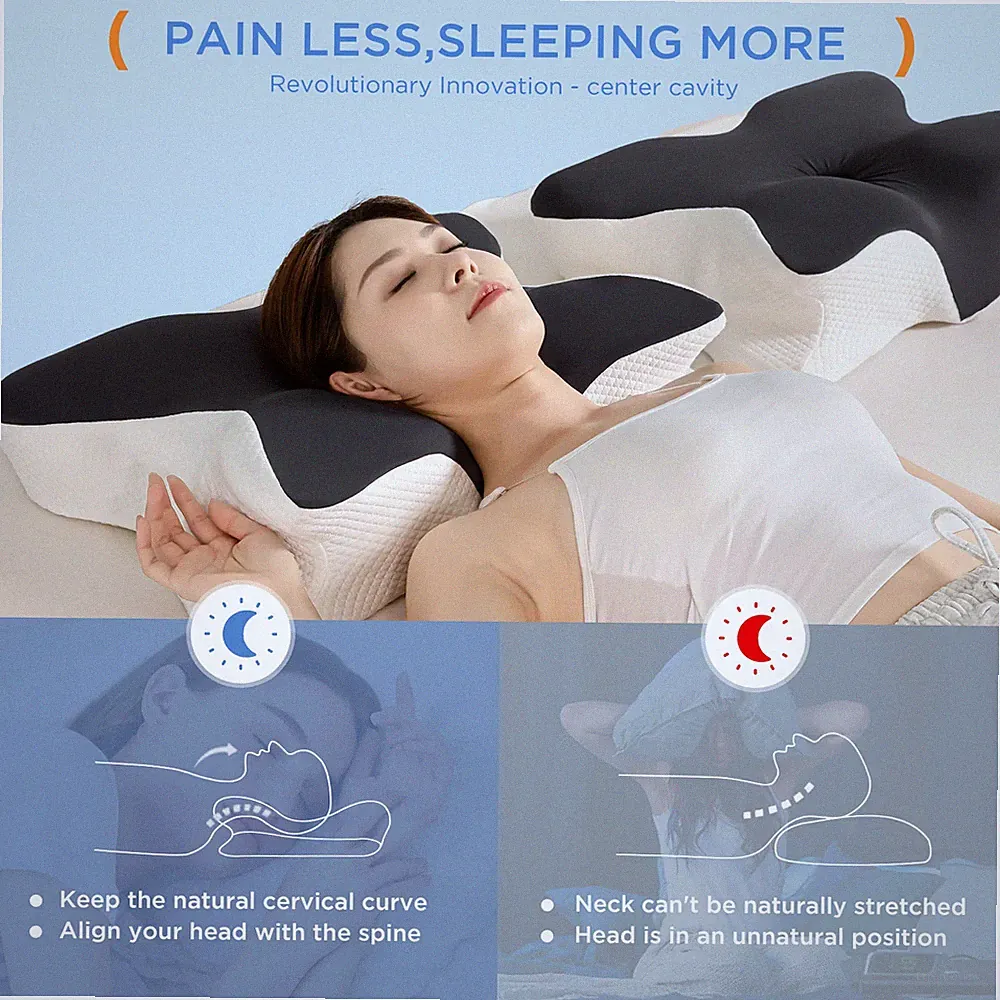 Memory Foam Kissen orthopädisches Schmetterling Nackenrolle Soft Relaxens