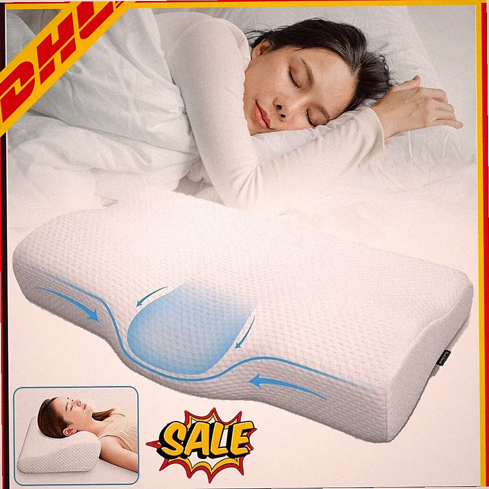 Memory Foam Kissen Schlaf Orthopädische Halswirbelsäule für Kopf Hals Rücken