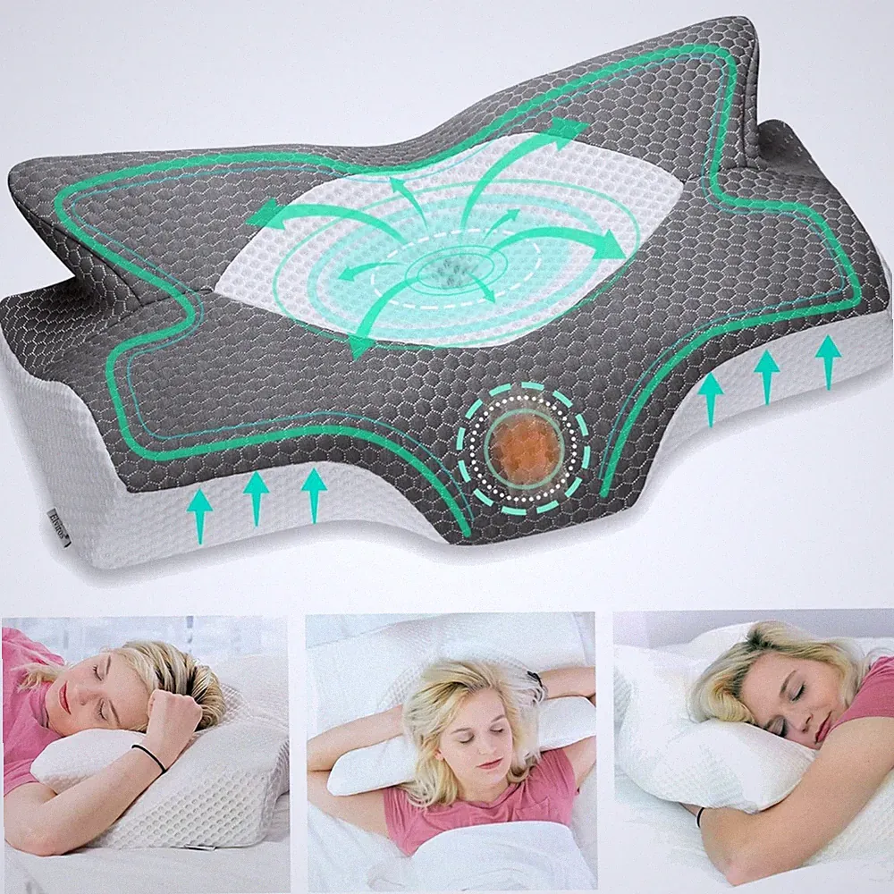 Memory Foam Kissen Seitenschläfer Nackenstützkissen orthopädisch