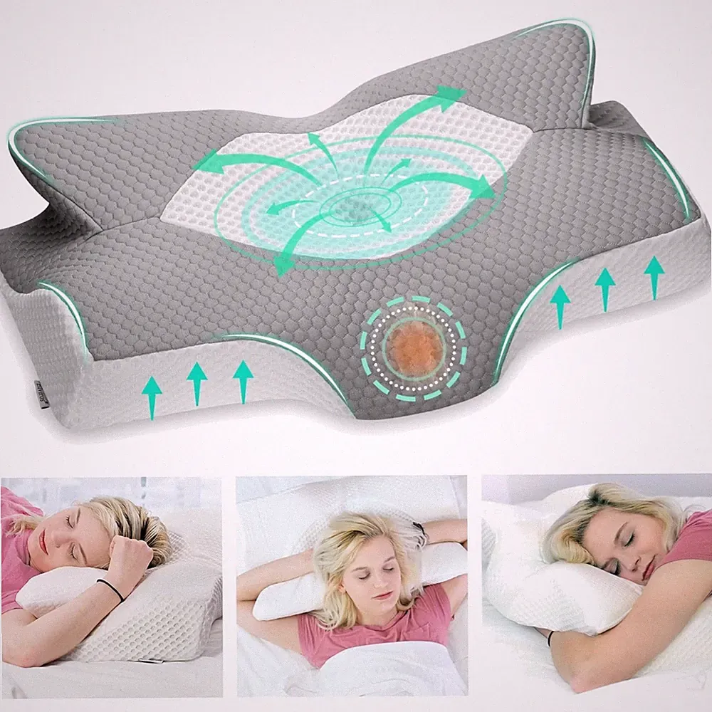 Memory Foam Kissen Seitenschläfer orthopädisch Kopfkissen Nackenstützkissen