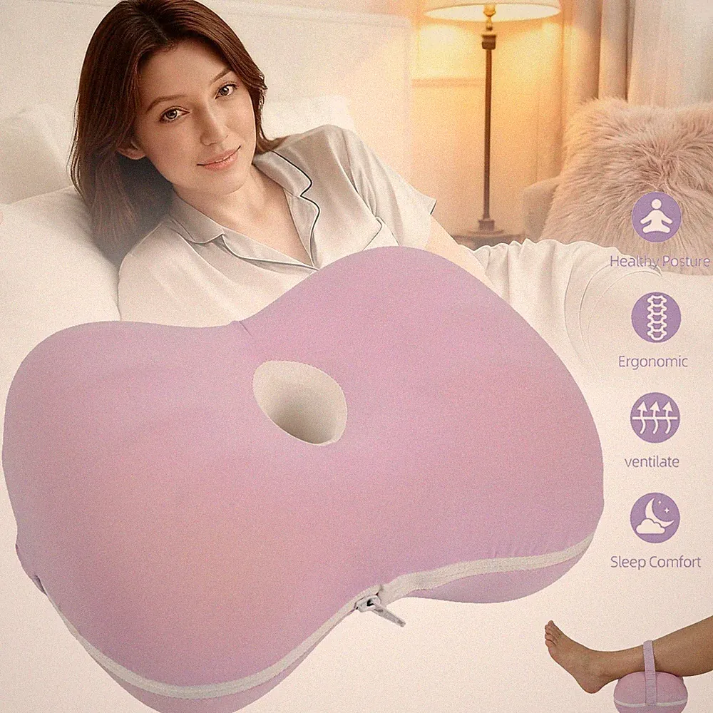 Memory Foam Knie Kissen Ergonomisches Seitenschläferkissen Stützt Hüftkissen