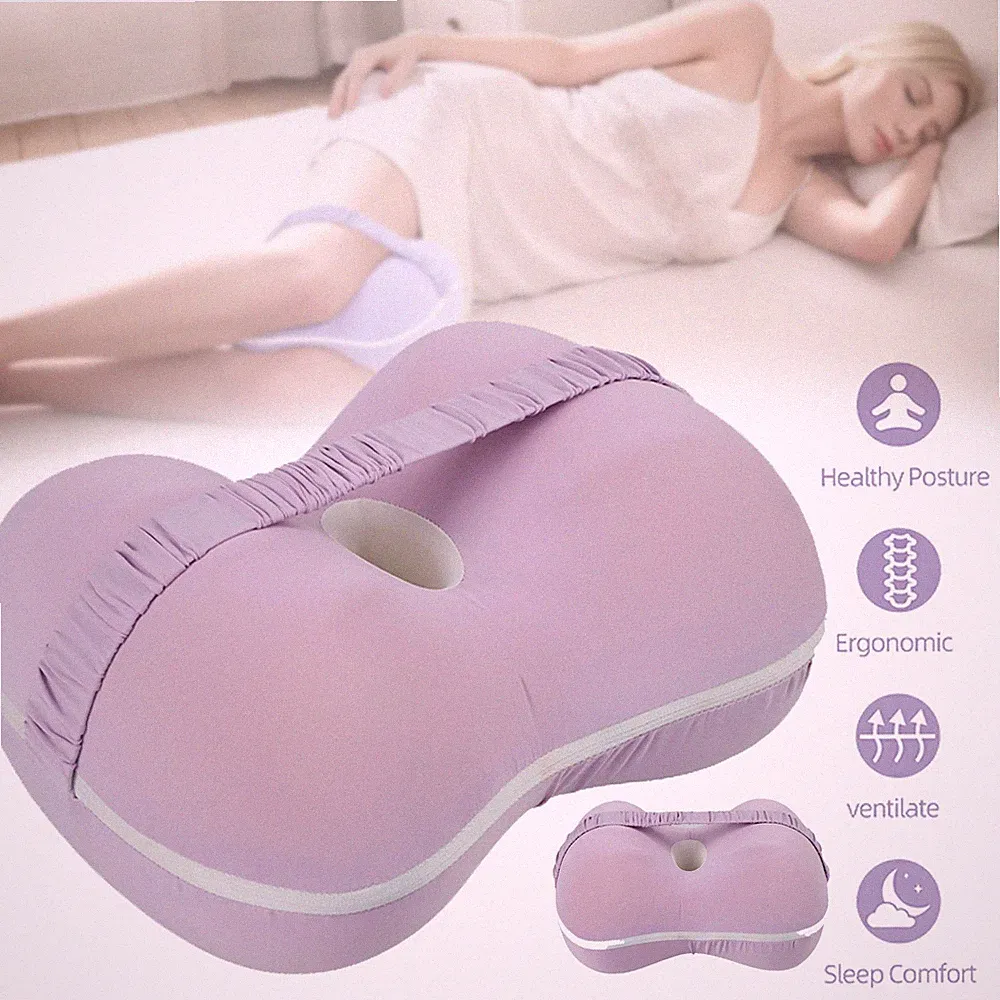 Memory-Foam Kniekissen für Seitenschläfer Orthopädisches Ergonomische Kniekissen
