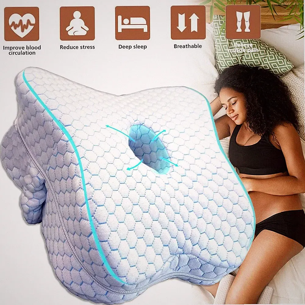 Memory Foam Kniekissen Seitenschläfer Kissen Beinkissen Keilkissen Schlafkissen