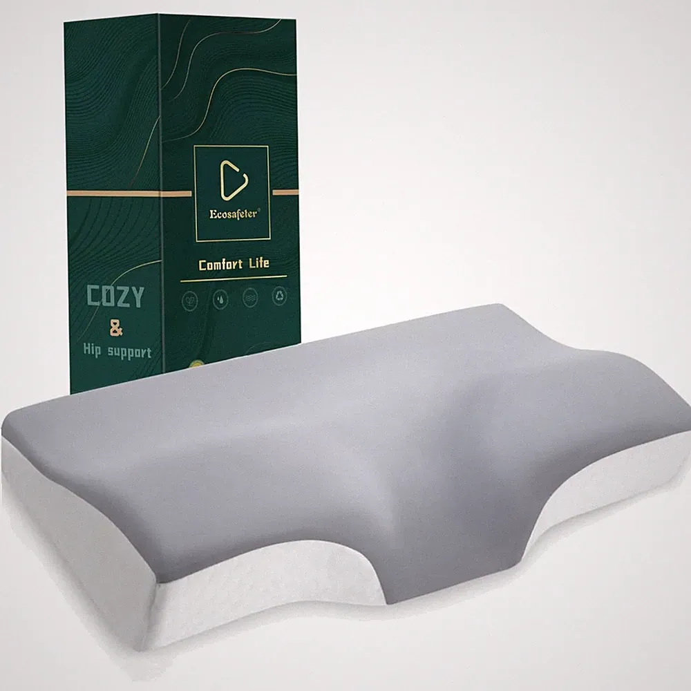Memory Foam Kopfkissen Ergonomisch Nackenstützkissen 55x35cm Orthopädisch