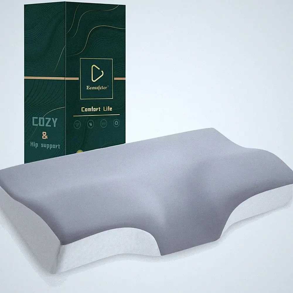 Memory Foam Kopfkissen ergonomisch Nackenstützkissen Seitenschläfer Orthopädisch