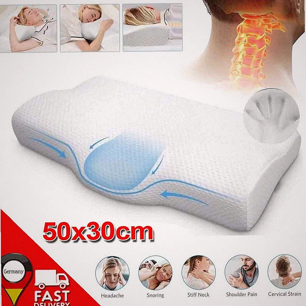 Memory Foam Kopfkissen für Seiten, Rücken und Bauchschläfer Nackenstützkissen
