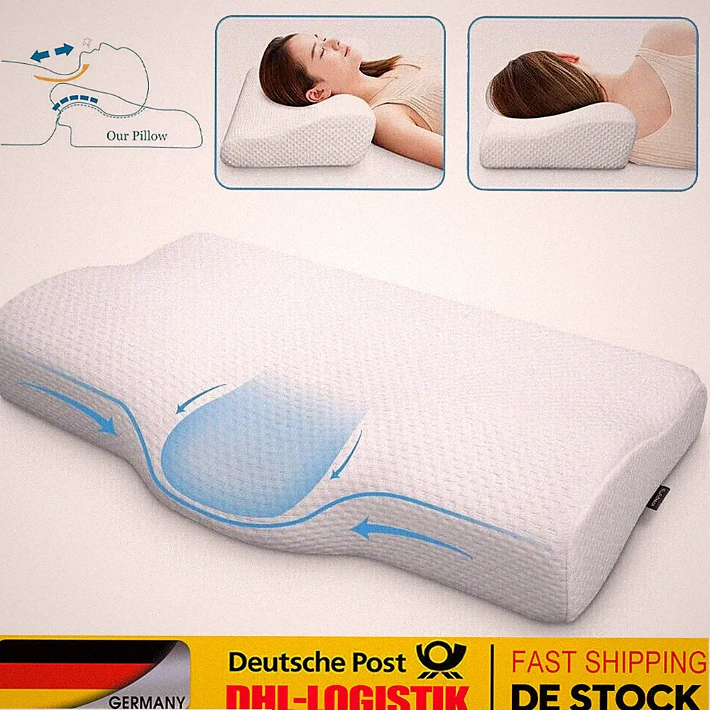 Memory Foam Kopfkissen für Seiten, Rücken und Bauchschläfer Nackenstützkissen DE