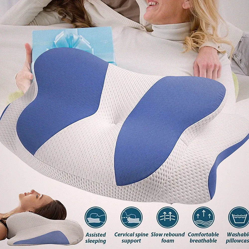 Memory Foam Kopfkissen Nacken Therapiekissen Ergonomisches Atmungsaktiv