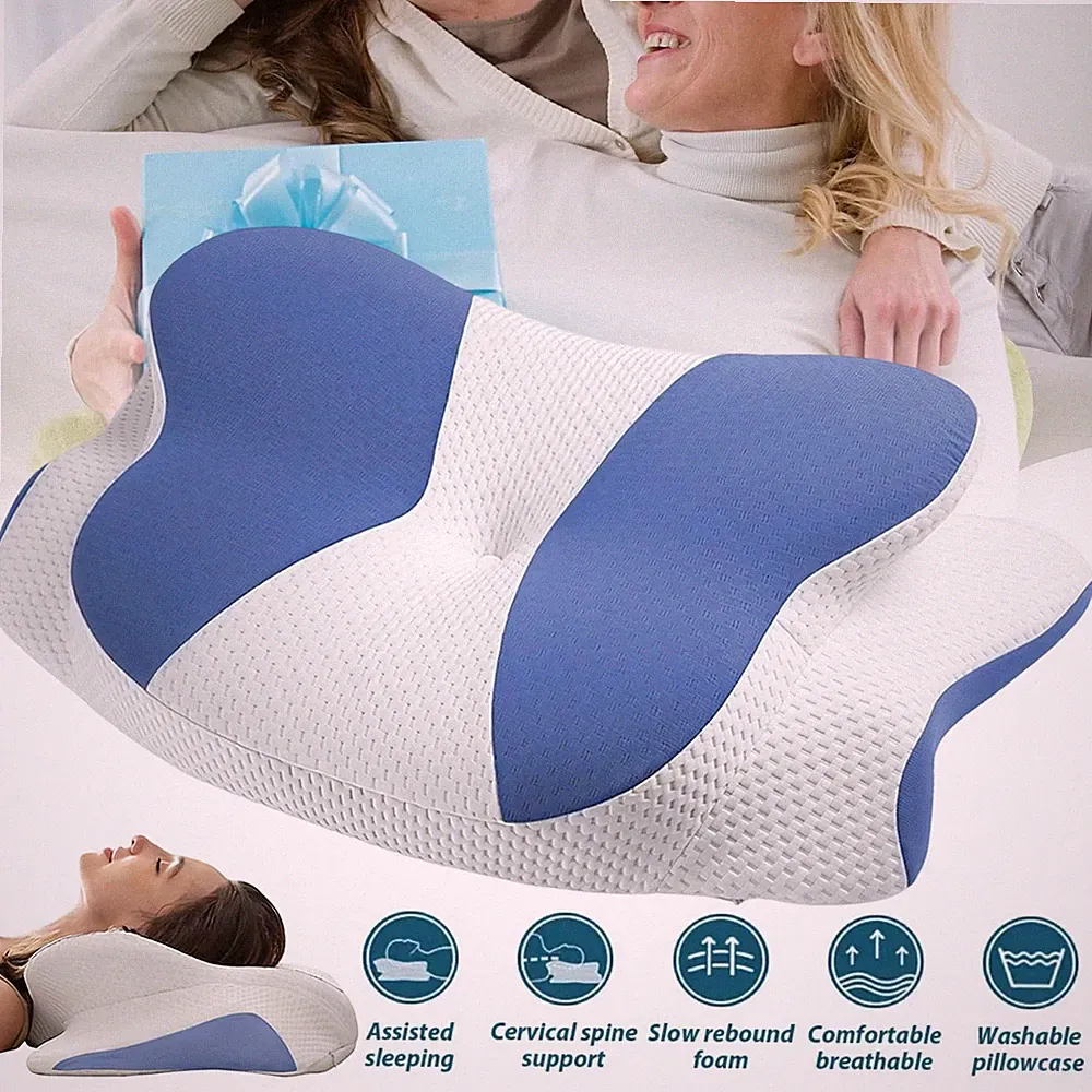 Memory Foam Kopfkissen Nacken Therapiekissen Ergonomisches Atmungsaktiv