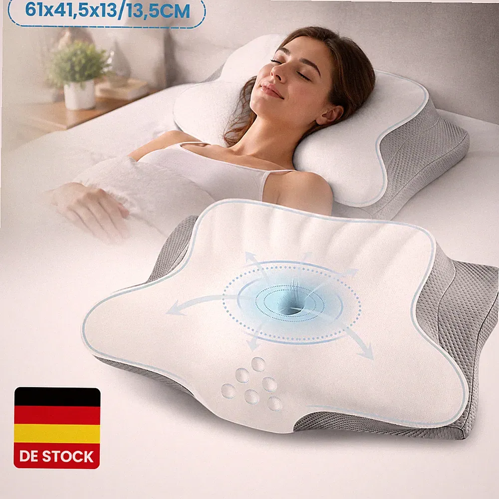 Memory Foam Kopfkissen Nackenkissen Nackenstützkissen Ergonomisch Kühlend DE