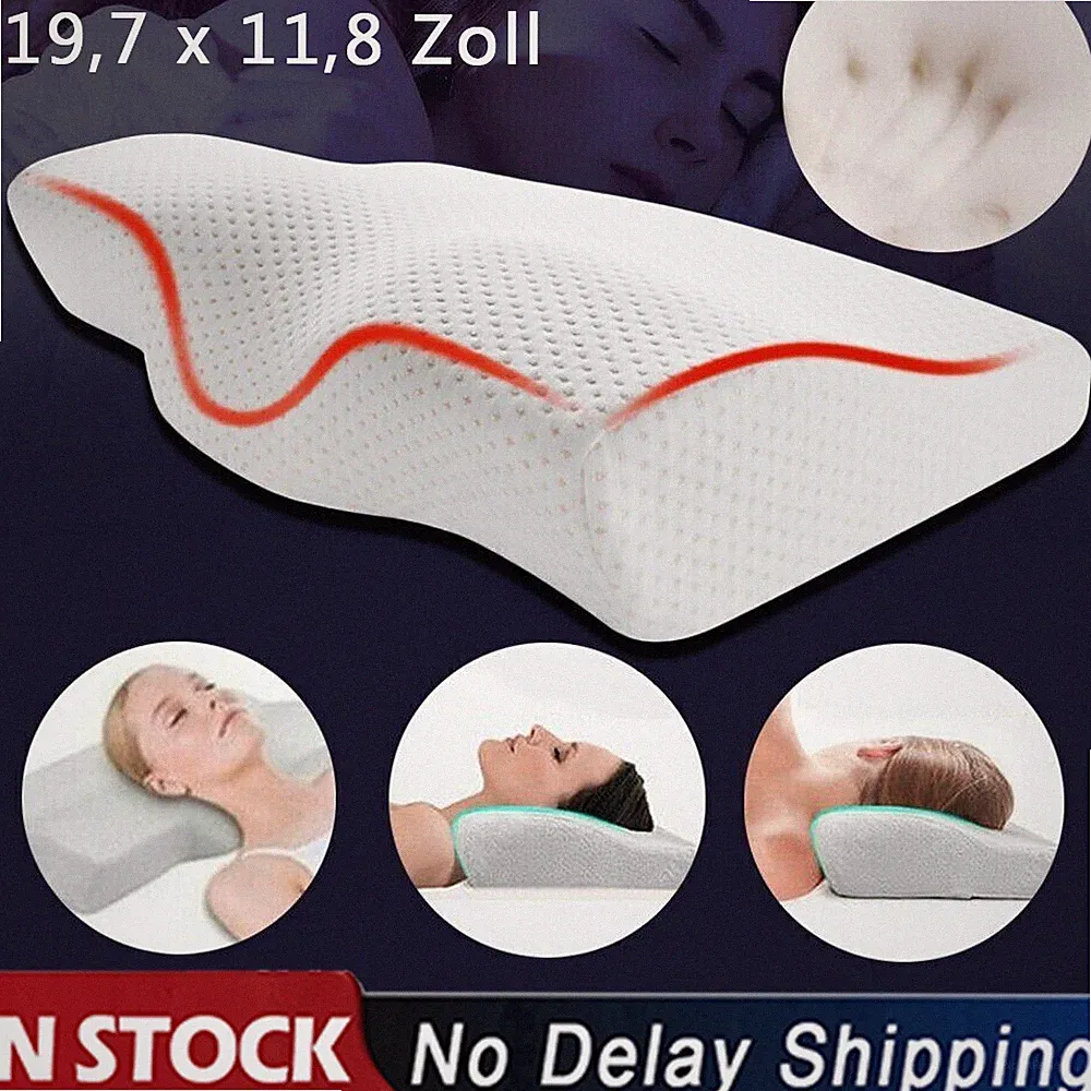 Memory Foam Kopfkissen Nackenkissen Orthopädisch für Seiten,Rücken,Bauchschläfer