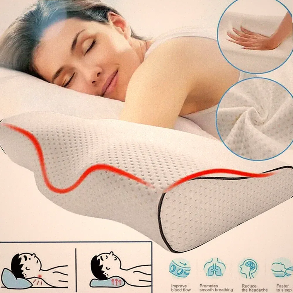 Memory Foam Kopfkissen Nackenkissen Orthopädisch Nackenstützkissen Schlafkissen