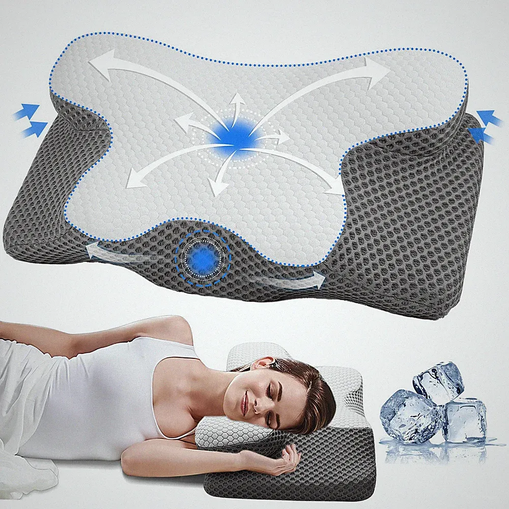 Memory Foam Kopfkissen Nackenkissen Schlafkissen Nackenstützkissen Orthopädisch