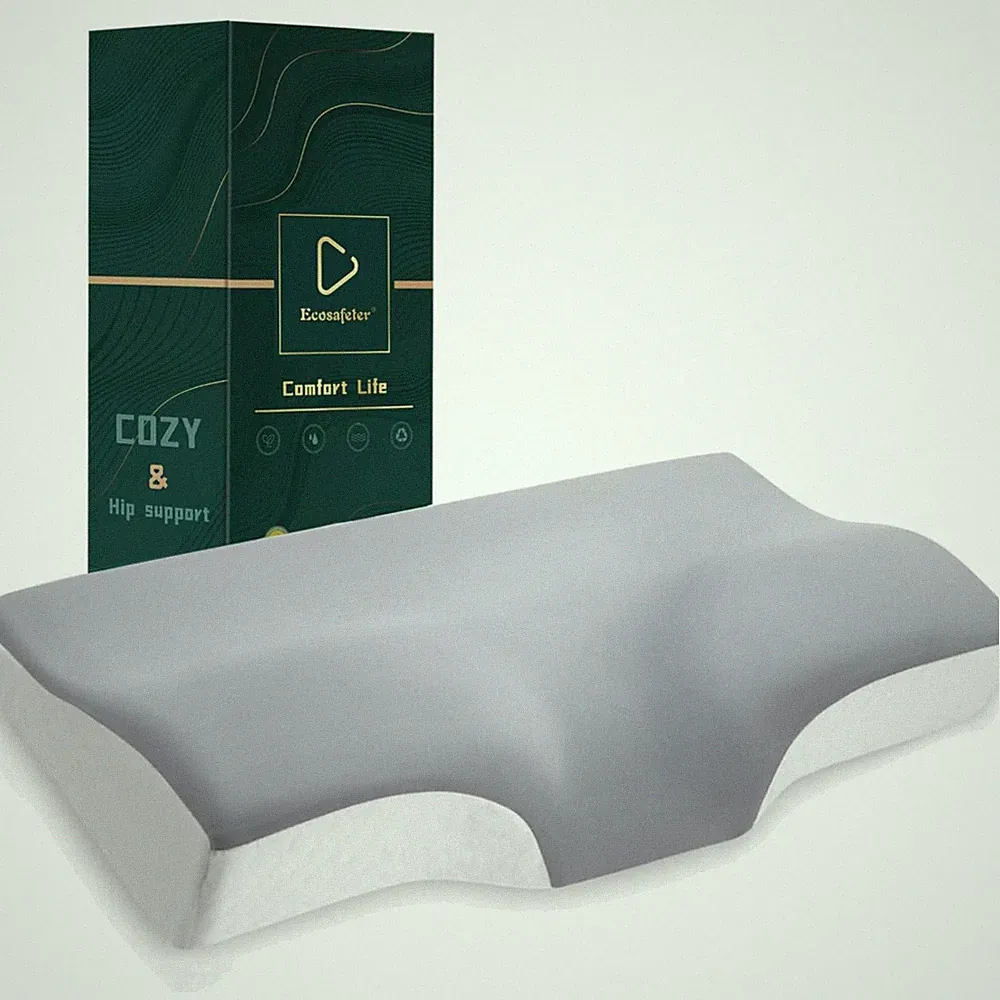 Memory Foam Kopfkissen, Nackenstützkissen, orthopädisch, Bambus, atmungsaktiv