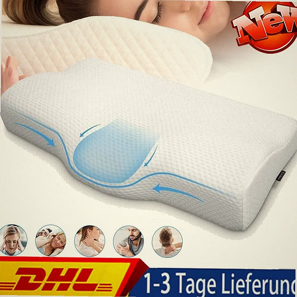 Memory Foam Kopfkissen Nackenstützkissen Orthopädisch Schlafkissen Nackenkissen