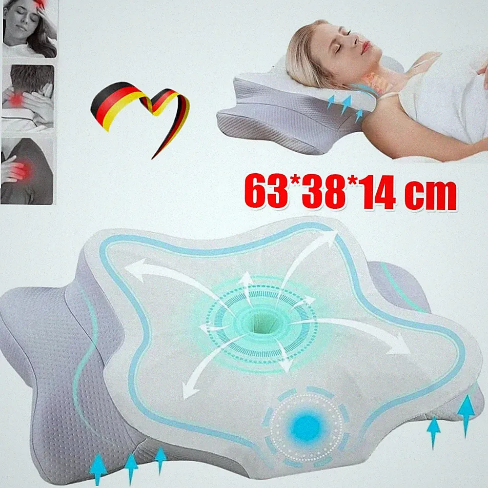 Memory Foam Kopfkissen Orthopädisch Nackenkissen Nackenstützkissen Schlafkissen