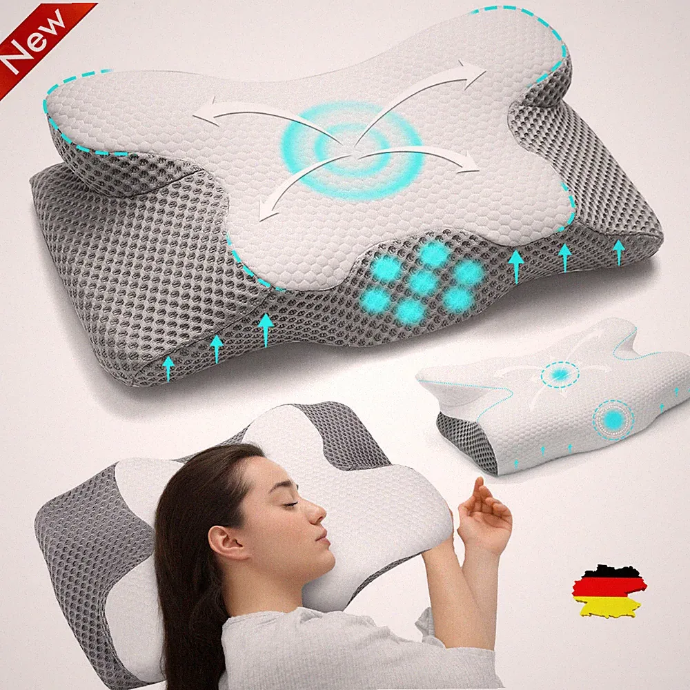 Memory Foam Kopfkissen Orthopädisch Nackenstützkissen Nackenkissen Anti-Schnarch