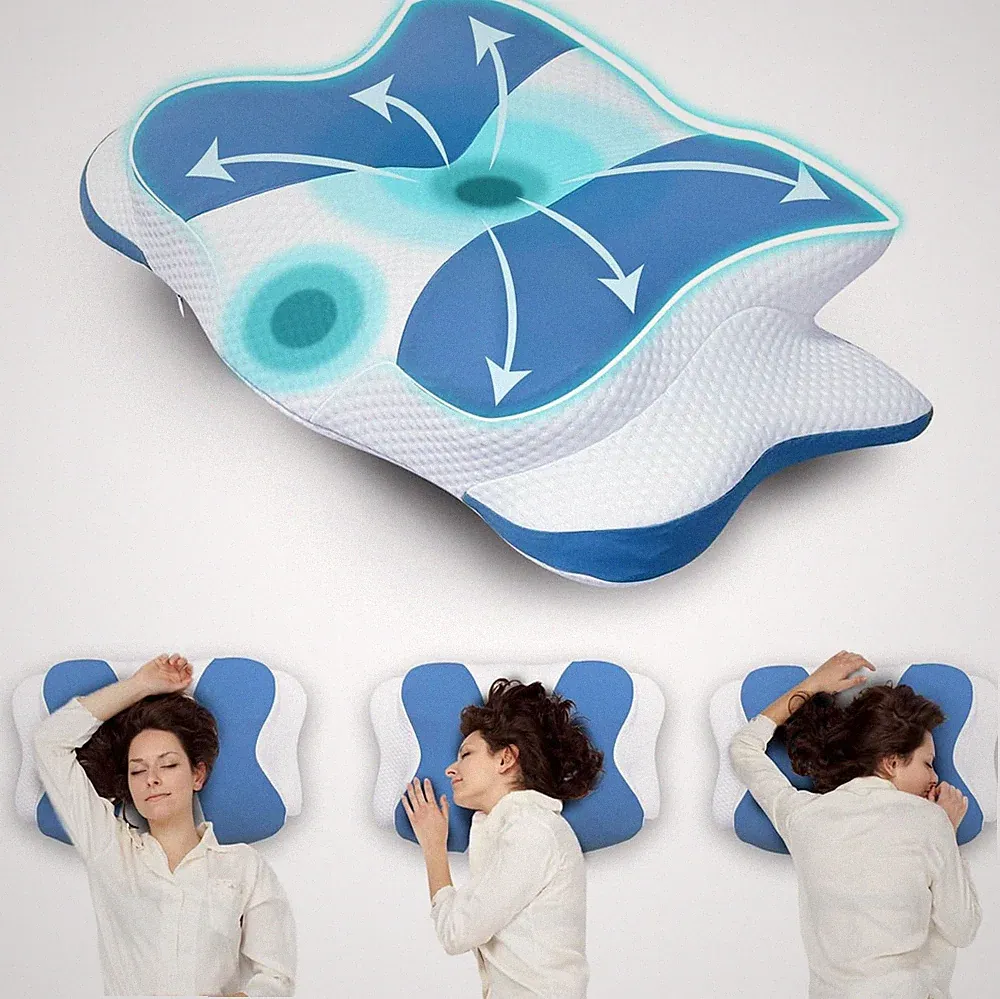 Memory Foam Kopfkissen Orthopädisches Kissen Ergonomisches Abnehmbarem