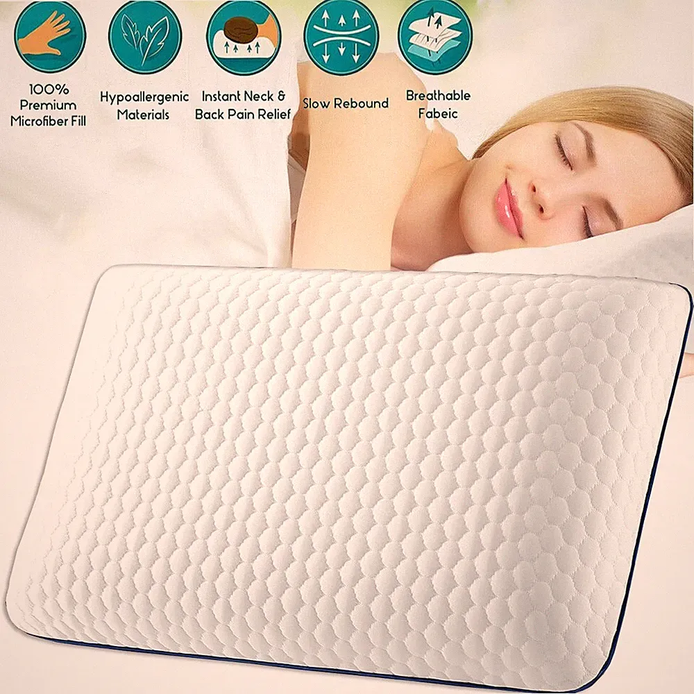 Memory Foam Kopfkissen Orthopädisches Rücken Nackenkissen Seitenschläferkissen