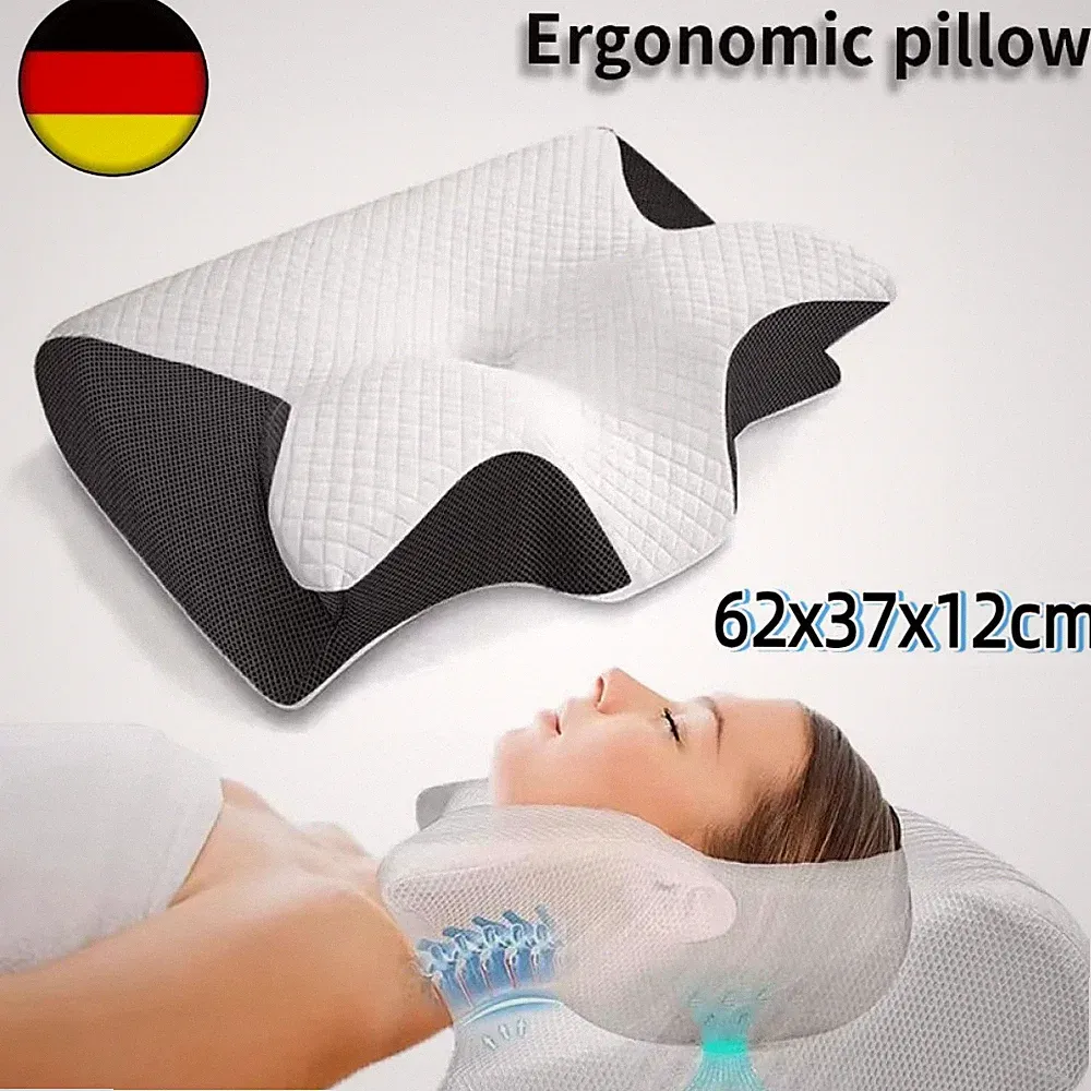 Memory Foam Kopfkissen Schlafkissen Nackenkissen Orthopädisch Nackenstützkissen