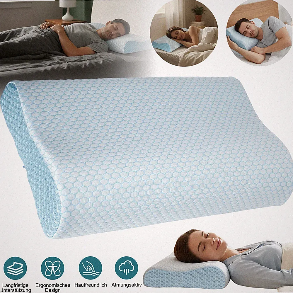 Memory Foam Nackenkissen Orthopädisch Ergonomisch Höhenverstellbar Schlafkissen