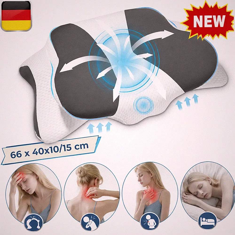 Memory Foam Nackenstützkissen Ergonomisch Orthopädisch Höhenverstellbar Kissen