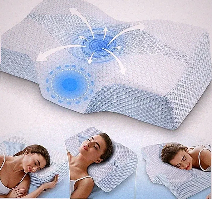 Memory Foam Nackenstützkissen für Nacken Schulter Schmerzen Schlafen: Orthopädisches Gebärmutterhals