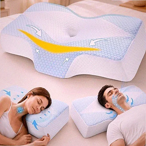 Memory Foam Nackenstützkissen für Nackenschmerzen, Orthopädisches Kissen mit...