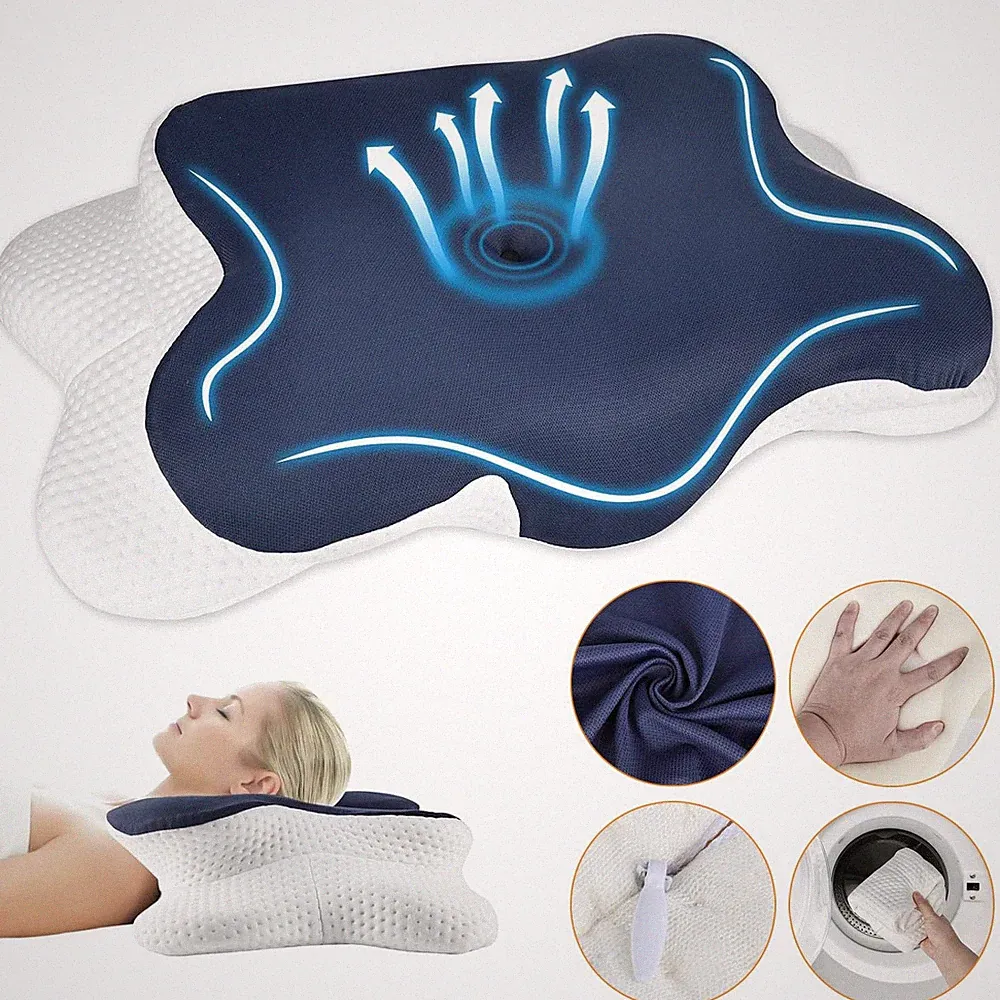 Memory Foam Nackenstützkissen Nackenkissen Kopfkissen Orthopädisches Kissen